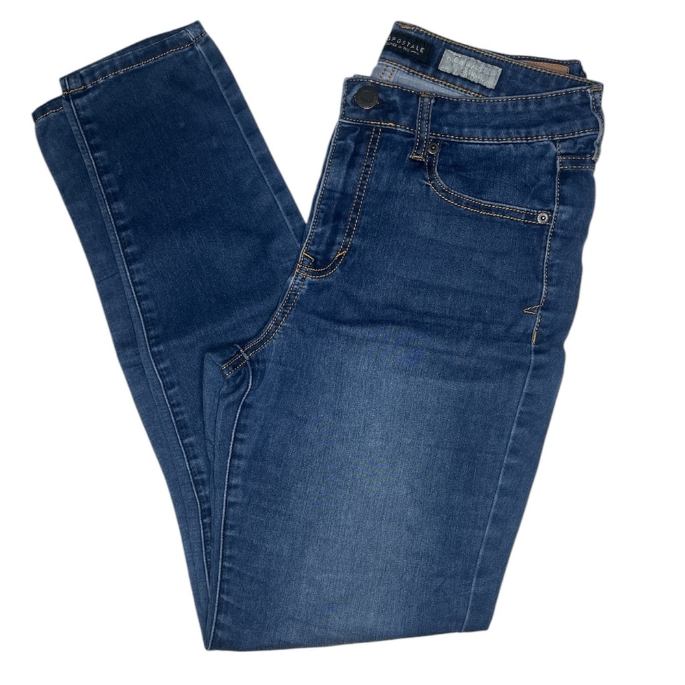 Aeropostale Dark Wash Blue Jeans High Waisted Jegging Stretch Denim Pants 10L